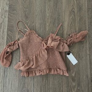NWT ASTR the label crop top - small